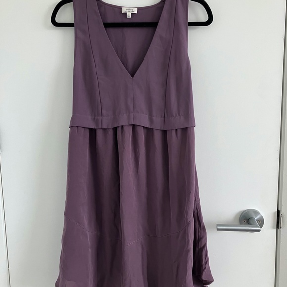 Aritzia Wilfred Vinaigrette Silk Dress in Mauve - Picture 4 of 5